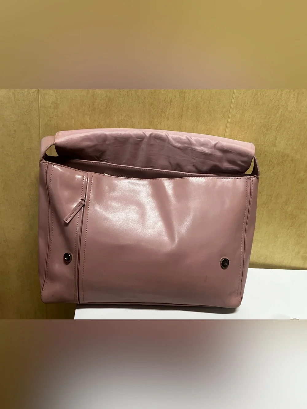 Wilsons Leather Pink Carrying Briefcase Messenger Laptop School Bag VINTAGE Y2K